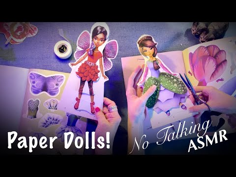 ASMR Paper Dolls With My Granddaughter! (No Talking version) Childhood memories.