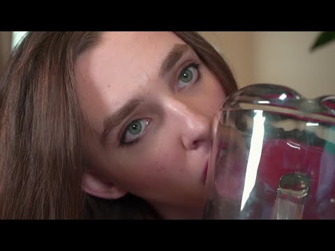 ASMR- LENS LICKING AND CLOSE UP KISSING