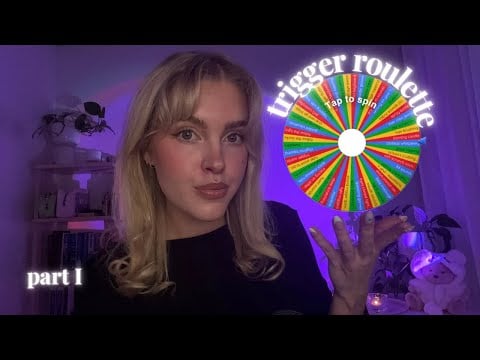 ASMR trigger roulette 🎡 | part I | trigger assortment | tapping, instructions, mouth sounds & more