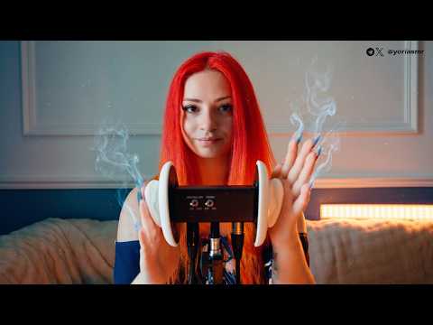 ASMR Dry Ear Massage by red Head Girl | Sounds for sleep on 3Dio Mic