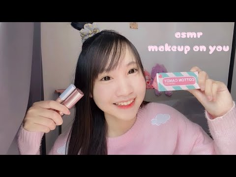 asmr makeup on you🍑 แต่งหน้าให้ทุกคนกัน { unbox } { layered sound }