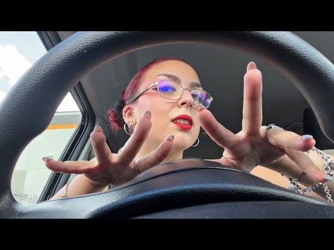 chaotic car ASMR (tapping, scratching, hand sounds, mouth sounds)