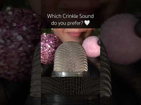 Which Crinkle Sound do you prefer? 🩷 #asmr