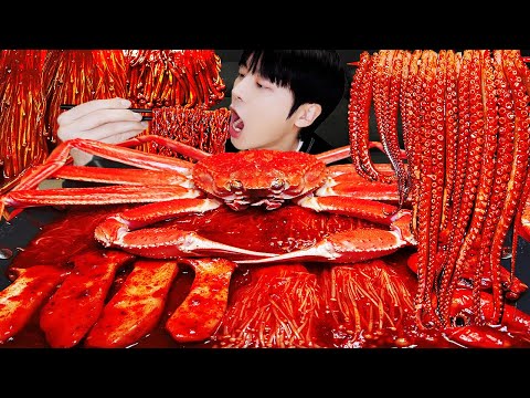 ASMR MUKBANG | 직접 만든 해물찜 대왕 킹크랩 문어 팽이 버섯 먹방 & 레시피  KING CRAB, OCTOPUS, SEAFOOD
