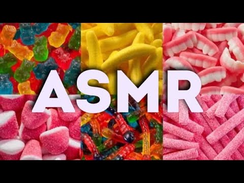 ASMR- 🍬🍭 comendo Fini (MUITA MASTIGAÇÃO, VOZ SUAVE, SONS DE BOCA e TAPPING)