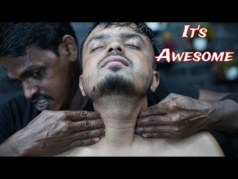 Hard Working Barber Doing High Pressure Head & Shoulder Massage With ASMR Relaxation | Neck Cracking