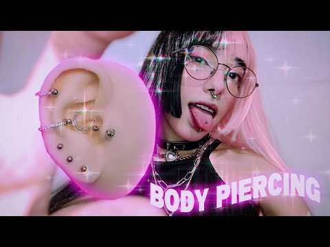 ASMR COLOCANDO PIERCING NA SUA ORELHA | ROLEPLAY BODY PIERCING ✨
