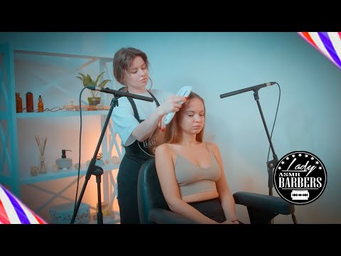 ASMR Head Massage by Barber Lady Dana to Jess