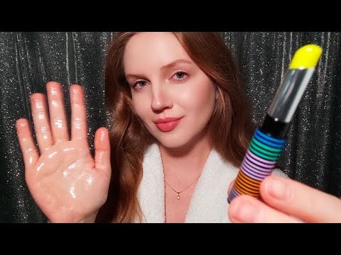АСМР Уход за Кожей перед Сном. Массаж Лица с Маслом • ASMR Skin Care. Oil Face Massage