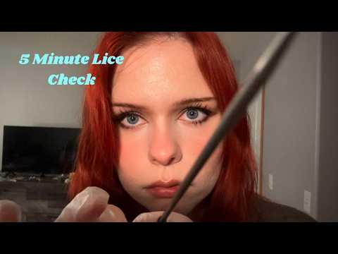 ASMR Lice Check Five Minutes (Nurse Has to Speed run)