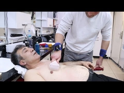 asmr back end foot massage foot peeling