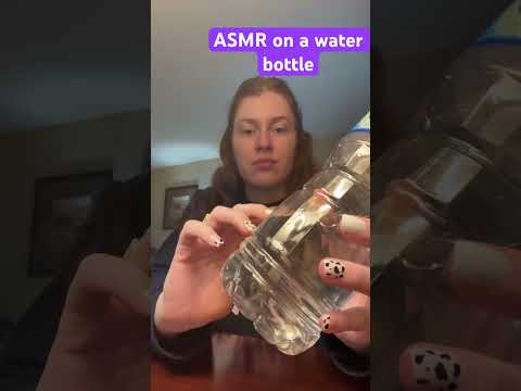 ASMR tapping on a water bottle and water sounds #asmr