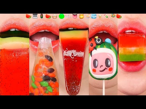 asmr WATERMELON EMOJI FOOD 수박 이모지 먹방 eating sounds