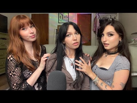 ASMR Giving Each Other Tingles (Hair Play, Tingle Train, Story Trigger) 