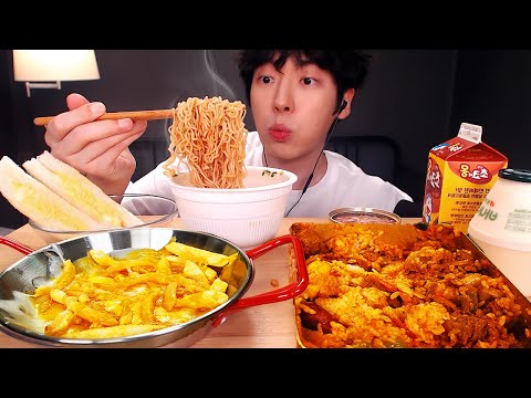 MUKBANG 편의점 음식 조합 먹방 ! 도시락 & 라면 & 달걀샌드위치  convenience store  Noodles&Lunch box EATING SOUND!