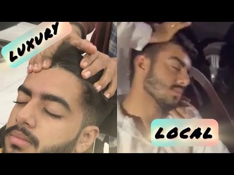 DIFFERENCE BETWEEN LUXURY AND LOCAL MASSAGE CHEAP VS EXPENSIVE | HEAD,NECK AND BACK MASSAGE 💆🏻‍♂️