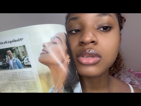 ASMR Gum Chewing and Showing You My Magazine 🤗