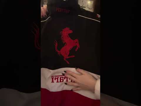 ASMR - Ferrari Jacket 🏎️ #asmr #lofiasmr #f1 #ferrari
