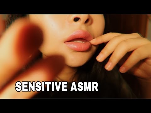 ASMR | Sensitive mouth sounds with mirrored face touching