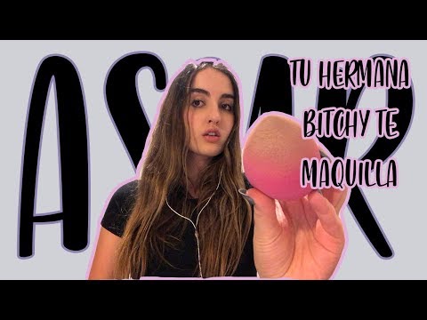 ASMR -Tu hermana *ANTIPÁTICA* te maquilla