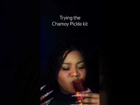 Chamoy Pickle #chamoy #asmr  #asmrsounds #eatingshow #longnailsasmr