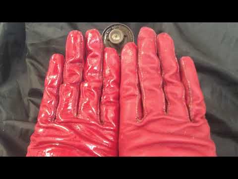 LEATHER GLOVES 👉  COLLONIL LEATHER OIL 🎧 [[ASMR]]