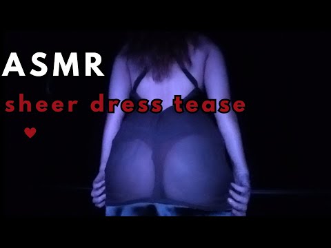 ✨ASMR | see through dress tease | sheer transparent fabric scratching sounds | No Talking
