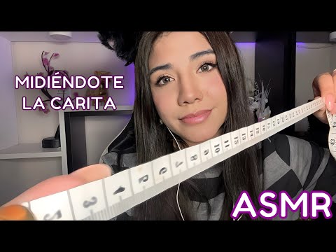 ASMR ESPAÑOL / MIDIENDO TODA tu CARITA  + TE  DIBUJO CADA PARTE (muy realista) duerme rápido