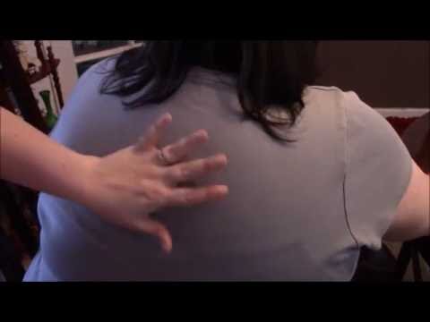 Asmr Back Tracing and Eating Strawberries and cream with mummy123 (funny!)