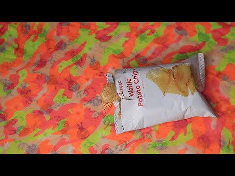 CRUNCHY WAFFLE KETTLE CHIPS ASMR Eating Sounds