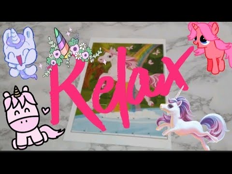 LO-FI ASMR VISUAL & SPUND TRIGGERS: MOMMY & BABY UNICORN 🦄  STICKER PUZZLE #68