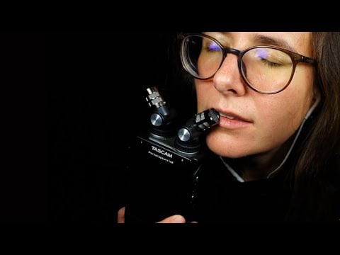 ASMR Best Raw Mouth Sounds & Hand Movements & some Echoed Mouth Sounds between (high sensitivity )