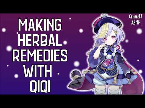 ASMR | Making Herbal Remedies with Qiqi | Soft Spoken Genshin Impact RP