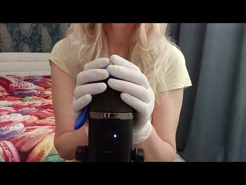 ASMR Pure Tingles:  WhiteLatex Gloves&Oily  (No Talking)