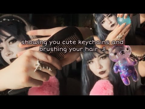 ASMR relax, look at my squishies and get your hair brushed :D