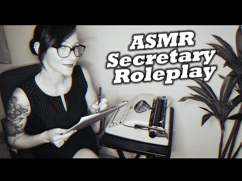 ASMR| Secretary Roleplay | ✨📠✍️👄 *typewriter* paper* writing* whispers* background*