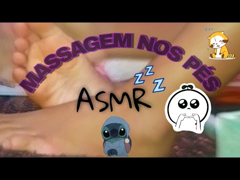 ASMR - APLICANDO MASSAGEM NOS MEUS PRÓPRIOS PÉS 👣