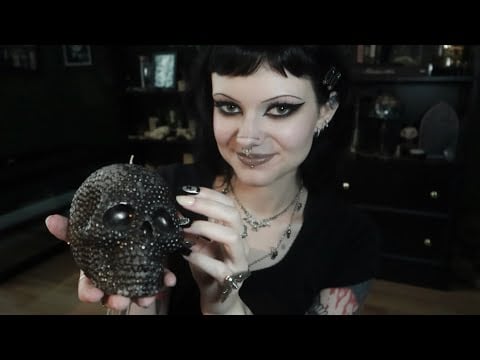 ASMR | Textured Skull Candle Tapping & Scratching 💀🕯️ 