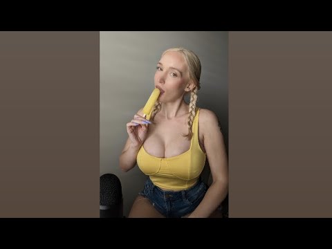 🍍ASMR Pineapple Popsicle😋mouth sounds-popsicle eating🍍