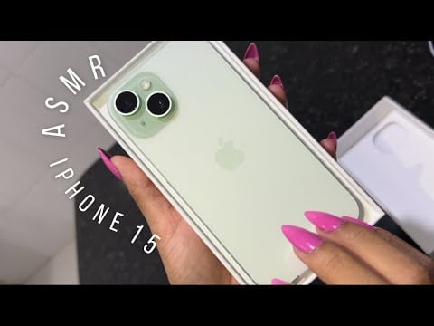 ✨ iPhone 15 Green ✨ 128gb in 2025 📱| accessory | Unboxing  💚 (ASMR)