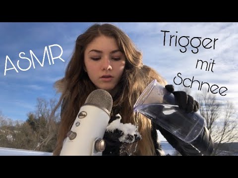 ASMR - Outside Trigger mit SCHNEE! ❄️ (Asmr Deutsch/German)