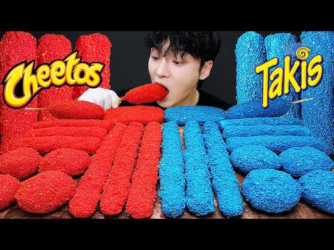 ASMR MUKBANG 직접 만든 타키스 대왕 가래떡 떡볶이 불닭볶음면 치즈스틱 핫도그 먹방 & 레시피 FIRE NOODLES AND Tteokbokki EATING SOUND!