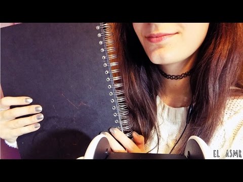 【日本語 ASMR| Japanese ASMR】ノートをネイルスクラッチング |Scratching on sketchbook& My Drawings|♥ (sub ita,esp,eng)