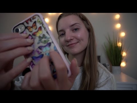 [ASMR] Phone Tapping + Whispered Ramble While It Rains