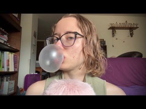 Gum Chewing and Bubble Blowing ASMR | No Talking