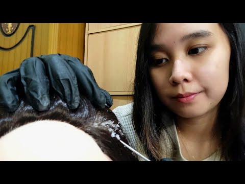 ASMR Dandruff Removal from your Scalp - Scalp Check, Hair Brushing, Gloves Scratching 💆🏻‍♀️