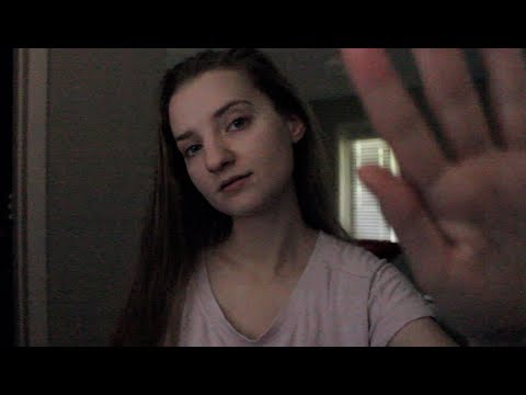 [ASMR] Hand Movements/Visual Triggers + Whispering - Low Light