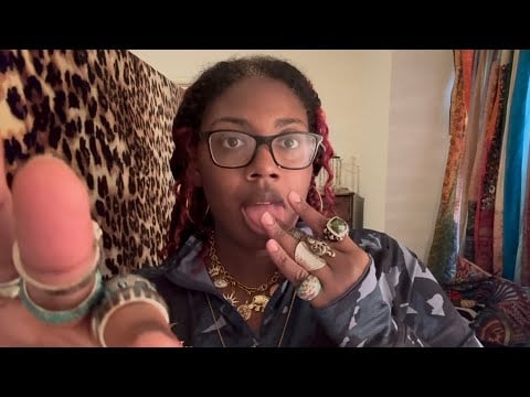 Asmr | Chaotic Spit Painting (mouths sounds and ring sounds) 