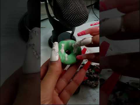 ASMR CLAY WAX CRACKING DONUTS