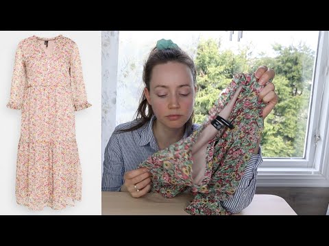 ASMR WHISPER ROMANTIC FLOWERY LONG SUMMER DRESSES ❤︎ FASHION HAUL | Fabric Sounds